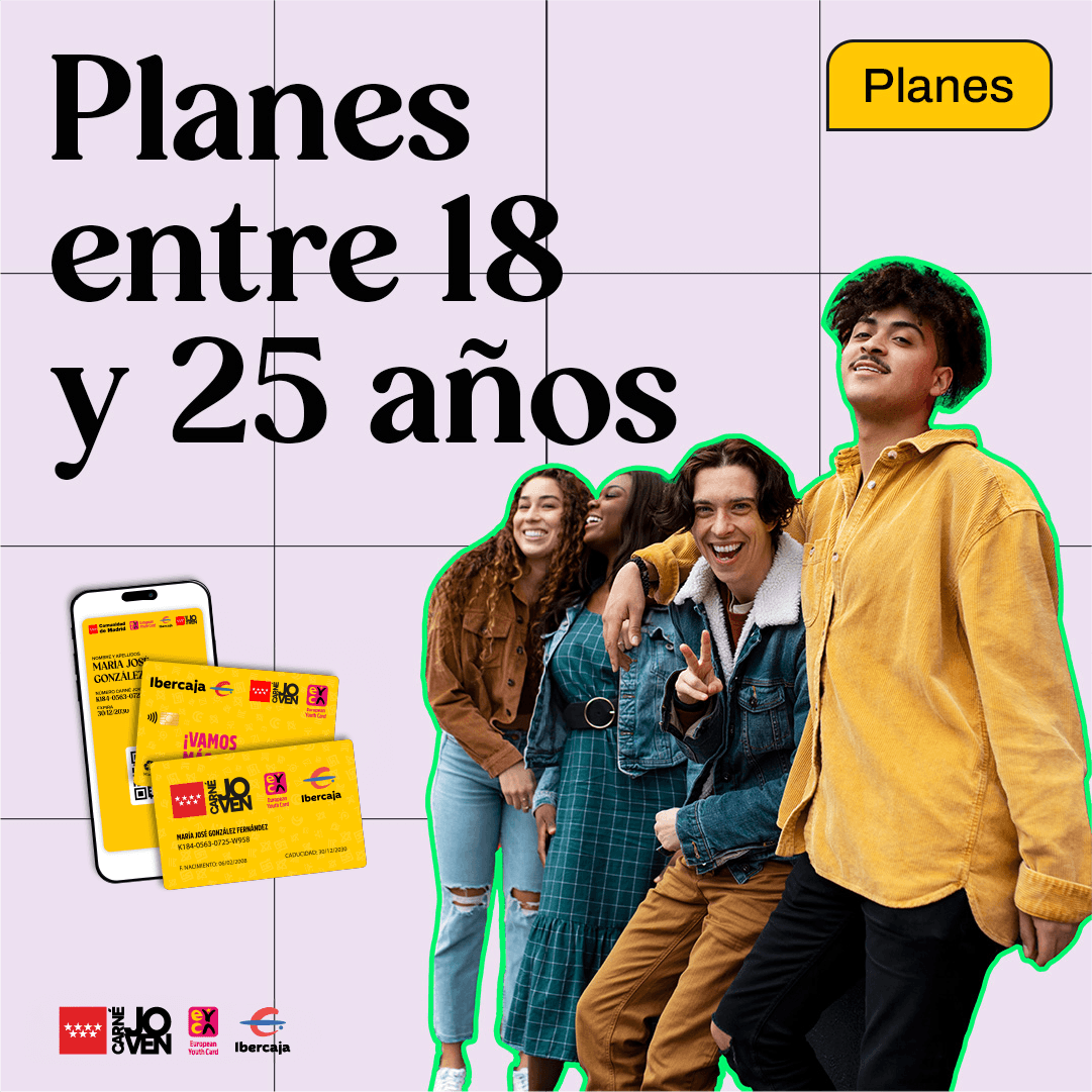 Planes para jóvenes entre 18 y 25 años